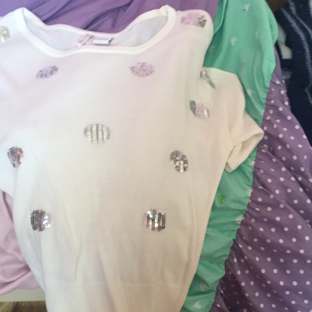 White polka dot sweater